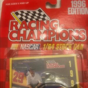 This is a 1996 Racing Champions #29 WCW Chevrolet Monte Carlo NASCAR die-cast